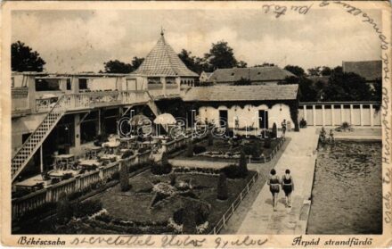 Békéscsaba, Árpád strandfürdő. Belenta Albert kiadása (EK)