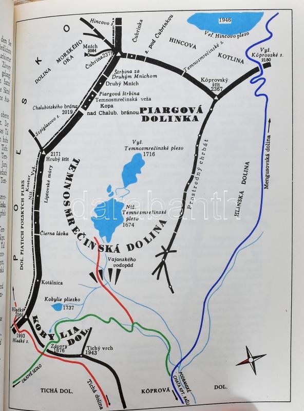 Vladimír Adamex-Radek Roubal: Hohe Tatra. Touristenführer. Bratislava/Pozsony, 1978., Sport. Német nyelven. Térkép-melléklettel. Kiadói kartonált papírkötés. - Image 4