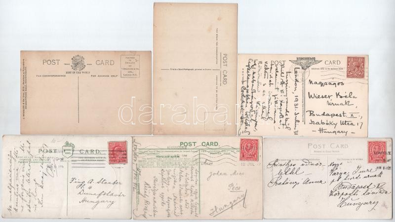 London - 58 db RÉGI képeslap légi felvételekkel is / 58 pre-1945 postcards with aerial views - Image 4