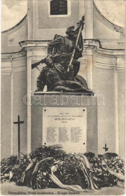 1933 Mezőfalva, Hercegfalva; Hősök szobra, emlékmű. Pirger Imre fényképész kiadása (EB)