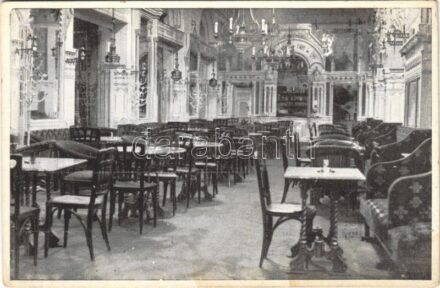 Budapest VIII. Cafe Balaton kávéház és étterem, belső. Rákóczi út 17.
