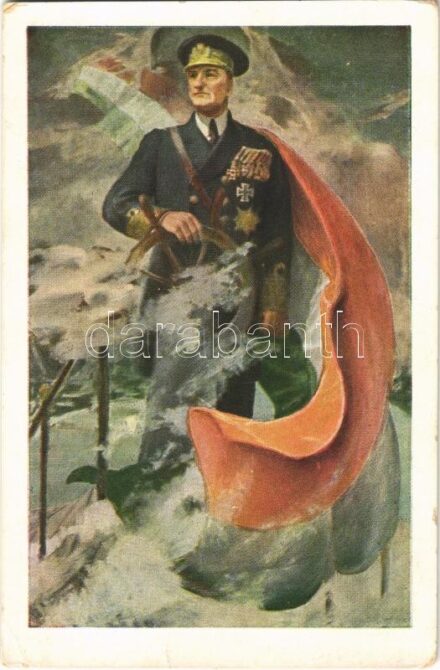 Nagybányai vitéz Horthy Miklós, Magyarország kormányzója, ellentengernagy. A Nemzeti Torna Egylet 'Miklós' terméből. M. kir. Állami Térképező Intézet / Admiral Miklós Horthy, Regent of Hungary s: Spolarich László (EK)