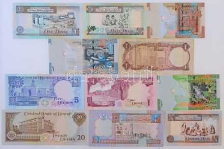 Kuvait 1968-2014. 1/4D - 20D (11xklf) T:I, egyik III Kuwait 1968-2014. 1/4 Dinar - 20 Dinars (11xdiff) C:UNC, one is F