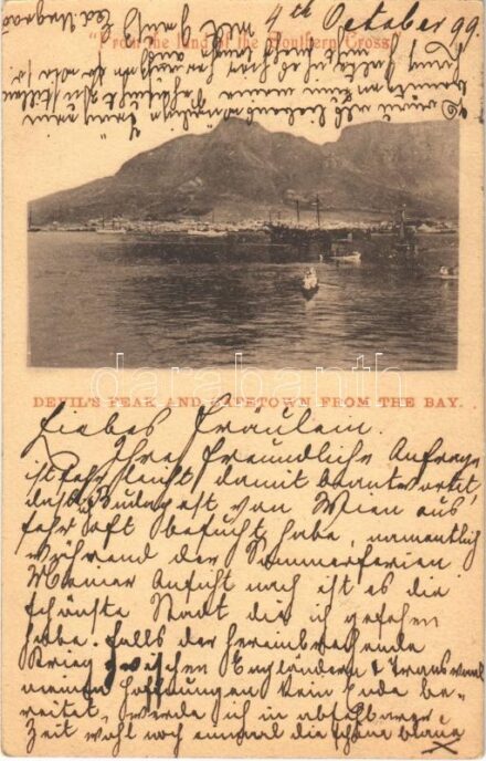 1899 (Vorläufer) Cape Town, Devil's Peak and Cape Town from the Bay. From the Land of the Southern Cross