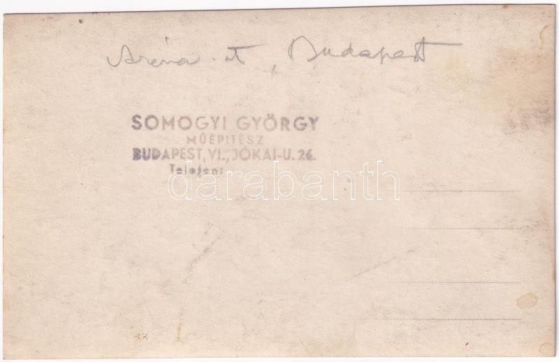 Budapest XIII. Dózsa György úti zsinagóga (Aréna út). Somogyi György műépítész photo (vágott / cut) - Image 2