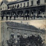 1911 India, Indija; vasútállomás, Horn vasúti szálloda / railway station and hotel (Rb)