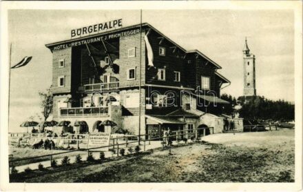 Mariazell, Seilschwebebbahn Bürgeralpe, Hotel Restaurant J. Feichtegger (Carl Stenitzer), Aussichtturm