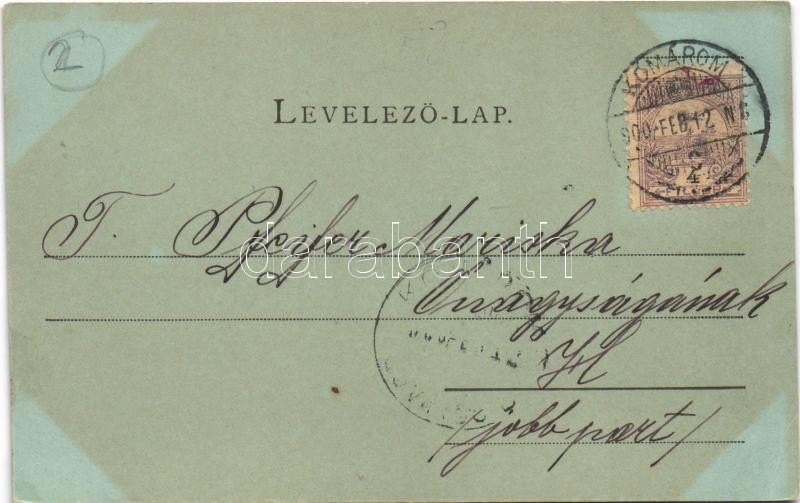 1900 Komárom, Komárno; Sport kert, teniszpálya. Spitzer Sándor kiadása / sport club, tennis court (EK) - Image 2