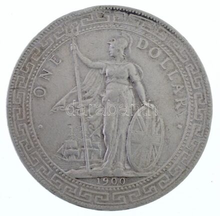 Nagy-Britannia 1900B 1$ Ag 'Kereskedelmi Dollár' (26,77g) T:2- ph. United Kingdom 1900B 1 Dollar Ag 'Trade Dollar' (26,77g) C:VF edge error Krause KM#T5