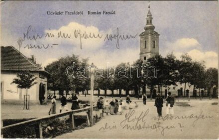 Facset, Facsád, Faget; templom, tér / square, church (Rb)
