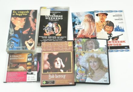 6 db DVD film + db VHS (Én vagyok a fegyver, Az igazság fogságában, Csárdáskirálynő, stb.)