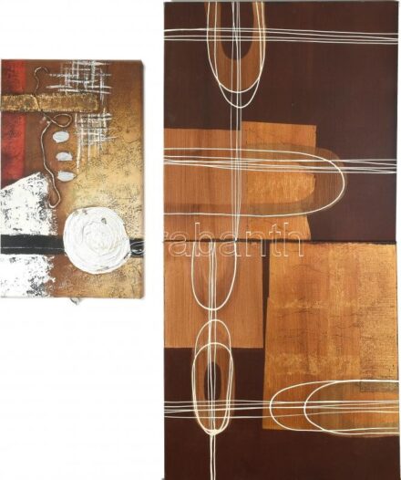 Jelzés nélkül: Dekor. Vegyes technika, vászon. 3 db (50x50, 50x50, 50x30 cm)