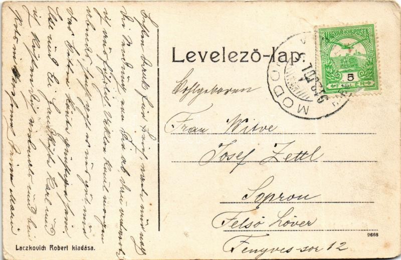 1912 Modor-Harmónia, Modra; Ilona villa, vízvezeték. Laczkovich Robert kiadása / villa (EK) - Image 2