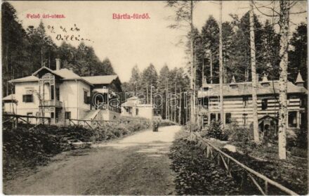 1906 Bártfa, Bártfafürdő, Bardejovské Kúpele, Bardiov, Bardejov; Felső úri utca, nyaralók. Eschwig és Hajts kiadása / street, villas (EK)