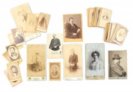 cca 1860-1900 Vegyes keményhátú portré tétel, egy család tagjai, rokonok, nevesített portrékkal, többek között feldebrői és szentbenedeki Bozóky Betty, Meixner Jánosné Koszgleba Erzsébet és más Koszgleba rokonok, Farkas József