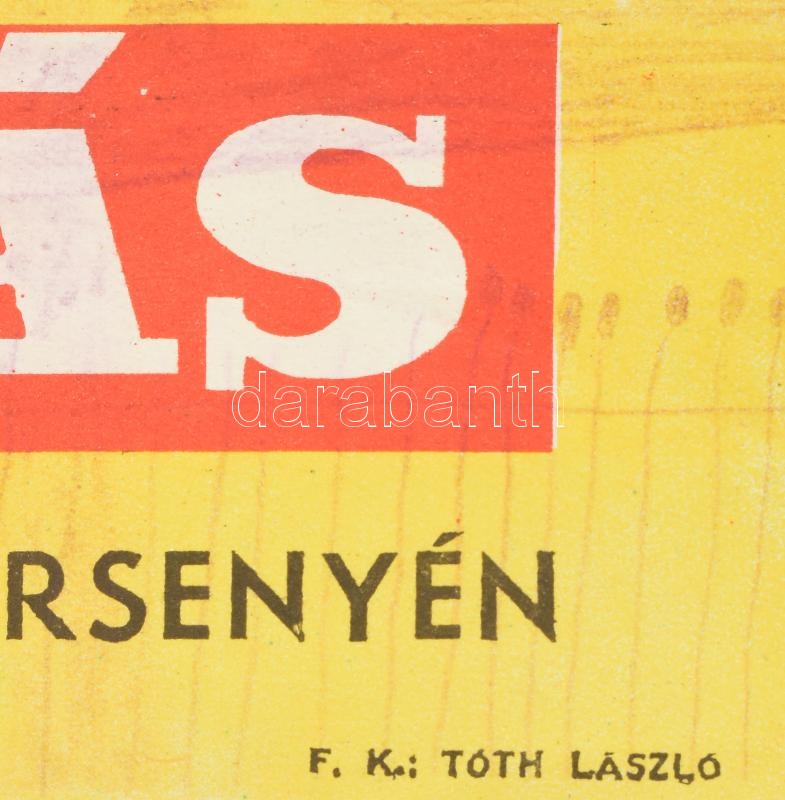 'Tízezer forintért tejcsoki' Pajtás tejcsoki, retró plakát, hajtott, hátoldalán gyerekrajzzal, 41×29,5 cm - Image 2