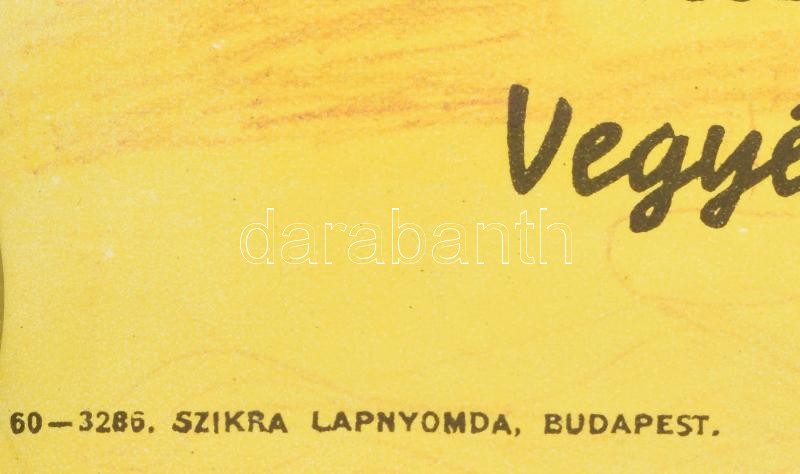 'Tízezer forintért tejcsoki' Pajtás tejcsoki, retró plakát, hajtott, hátoldalán gyerekrajzzal, 41×29,5 cm - Image 3