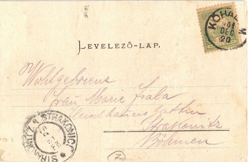 1901 Kőhalom, Reps, Rupea; Fő tér és vár. Johanna Gunesch / castle and main square (r) - Image 2