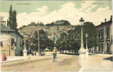 Kolozsvár, Cluj; Séta téri bejárat, Diána Fürdő gőzfürdő porcelán- és rézkádak, melegfürdő vízgyógyintézet és uszoda / promenade entry, spa