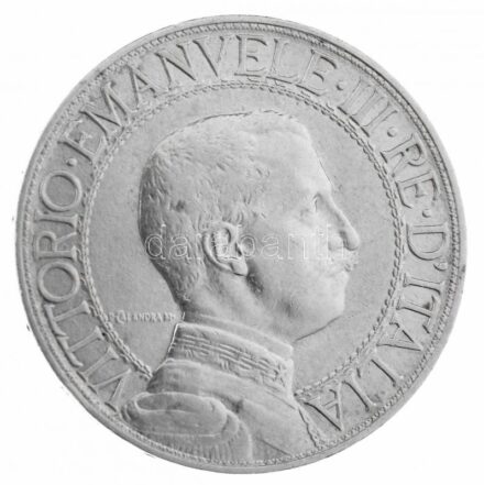 Olaszország 1908R 2L Ag 'III. Viktor Emánuel' T:2 ph. / Italy 1908R 2 Lire Ag 'Vittorio Emanuele III' C:XF edge error Krause KM# 46
