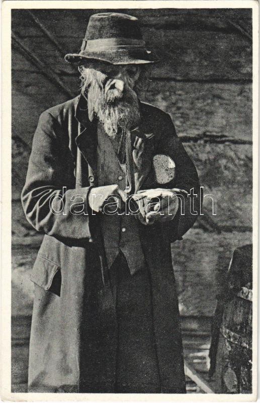 Kárpátaljai zsidó / Podkarpatska Rus. Zidovsky typ / Transcarpathian Jewish man. Judaica