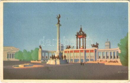 1938 Budapest XXXIV. Nemzetközi Eucharisztikus Kongresszus főoltára / 34th International Eucharistic Congress, main altar s: Börtsök (EK)