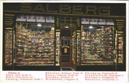 Adolf Salberg német üzletének reklámlapja / German shop's advertisement (vágott / cut)