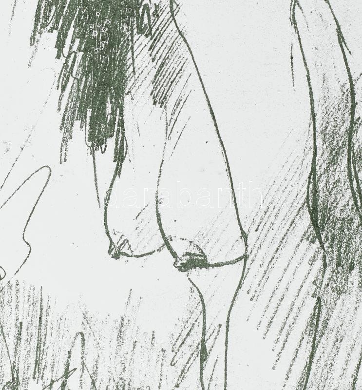 Kovács Kálmán (1927-): Női akt. Litográfia, papír. Jelzett. Paszpartuban. 34×21 cm. - Image 4