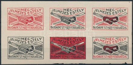 1927 MEC jelmezes estély levélzáró kisív