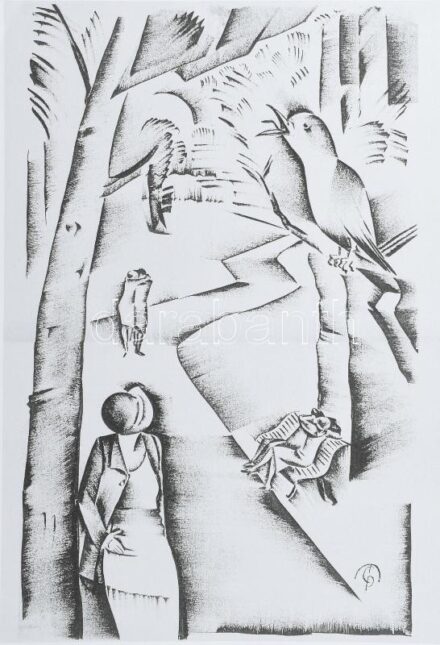 cca 2020 Molnár C Pál után, computer print, bal felső sarkában kisebb gyűrődéssel, 42x30 cm