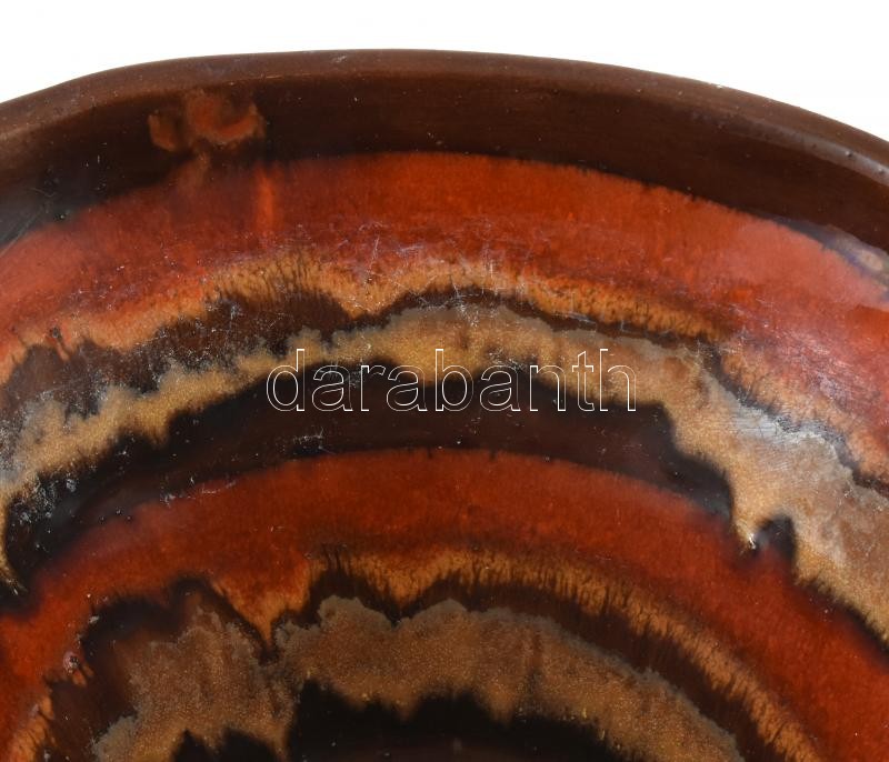 Tál, kerámia, apró repedések és -lepattanások. m: 10 cm, d: 22 cm - Image 2