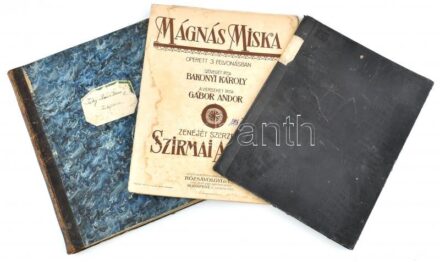 cca 1860-1910 3 db kotta füzet. Idyle, Mágnás Miska, Hegedűiskola.