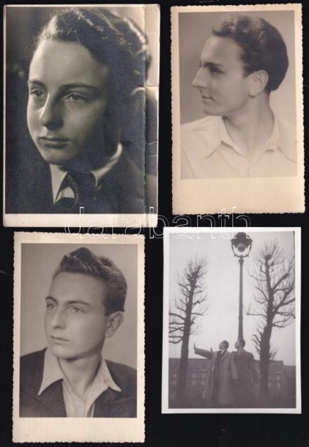 Peter Roleff (1906-1994) balettmesterről készült fotók és fejléces borítékja, fotók felületén törésnyom, 7,5×10,5 és 14×10 cm közötti méretekben