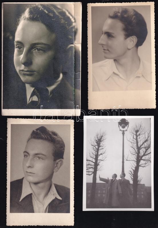 Peter Roleff (1906-1994) balettmesterről készült fotók és fejléces borítékja, fotók felületén törésnyom, 7,5×10,5 és 14×10 cm közötti méretekben