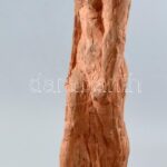 Segesdi György (1931- 2021): Proletár nő. Kézzel formázott agyag. Jelzett. Kopott. m: 44 cm