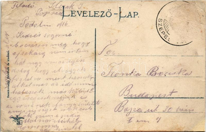 1916 Podolin, Podolínec (Szepes, Zips); Szankovszky felvétele és kiadása (r) - Image 2
