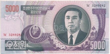 Észak-Korea 2006. 5000W T:I- North Korea 2006. 5000 Won C:AU Krause P#46