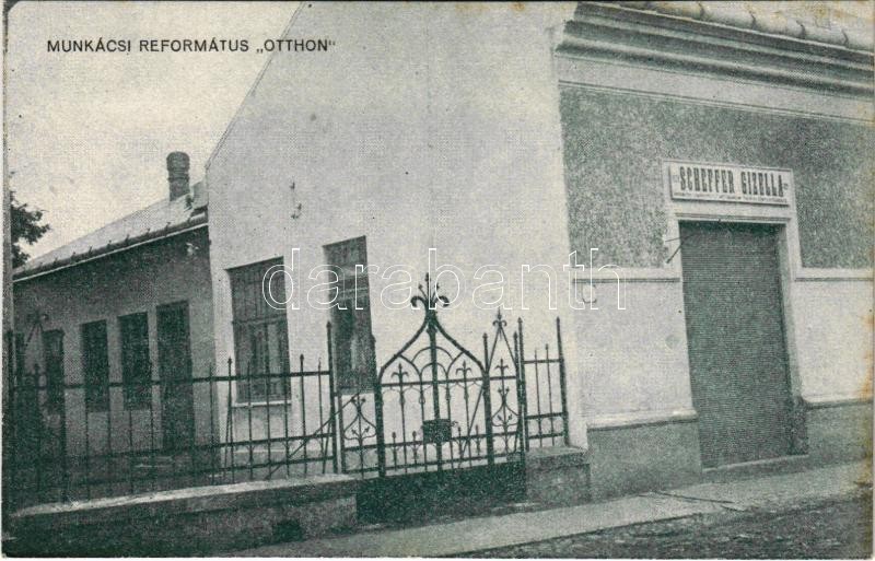 Munkács, Mukacheve, Mukacevo; Református otthon, Scheffer Gizella üzlete / Calvinist home, shop