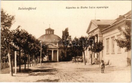 Balatonfüred, kápolna és Blaha Lujza nyaralója. Oblatt árpád kiadása