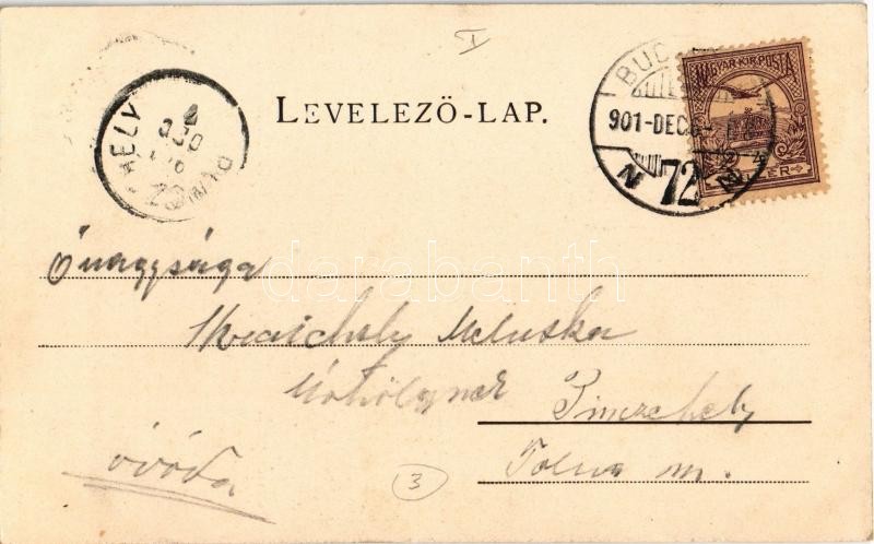 1901 Budapest I. Ybl szobor koszorúkkal az Ybl Miklós téren - Image 2