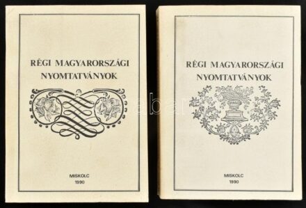 Dr. Kis Józsefné-Garamvölgyi Ernőné (szerk.): Régi magyarországi nyomtatványok I-II. A Lévay József Könyvtár katalógusai 4. Miskolc, 1990. Megjelent 300 példányban. Kiadói papírkötés, jó állapotban.