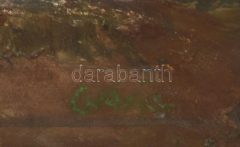 Gaál Imre Péter (1921-2013): Erdő. Olaj, farost, jelzett, 58x68 cm - Image 2