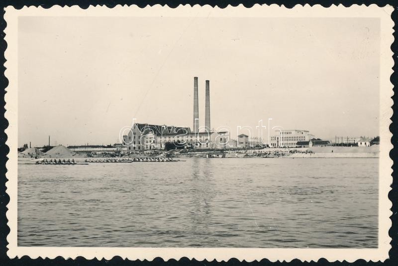 cca 1930 Budai Hengermalom, fotó, 6×9 cm