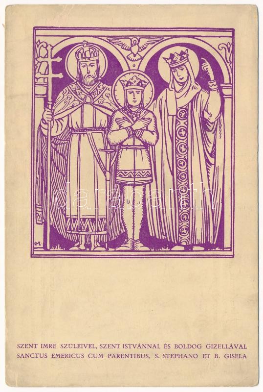 Szent Imre képeslap gyűjtemény kis albumban - 26 db régi képeslap + 1 szentkép / Saint Emeric of Hungary - pre-1945 postcard collection in small album with 26 postcards + 1 icon - Image 3
