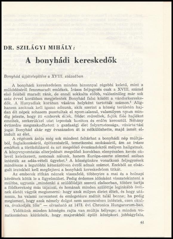Szilágyi Mihály: A bonyhádi kereskedők, különlenyomat, 61-116 p. Átkötött aranyozott műbőr-kötés. - Image 2