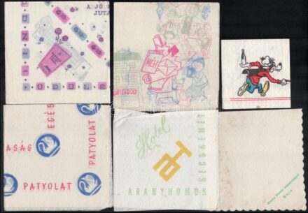 Kis reklámszalvéta tétel, 6 db, közte Goofy