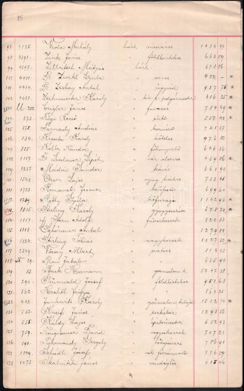 1905 Névjegyzék a Győr sz. kir. városban az 1904. évben legtöbb állami adót fizetőkről - Image 3