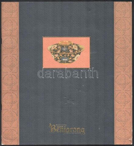 Benjarong thai étterem étlapja, 30x28 cm