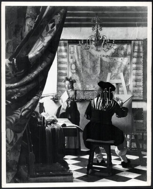 5 db festményekről készült fekete-fehér fotó, a bécsi Szépművészeti Múzeum (Kunsthistorisches Museum) pecsétjével jelzettek, 29,5x20 cm és 28x23 cm körüli méretben - Image 3