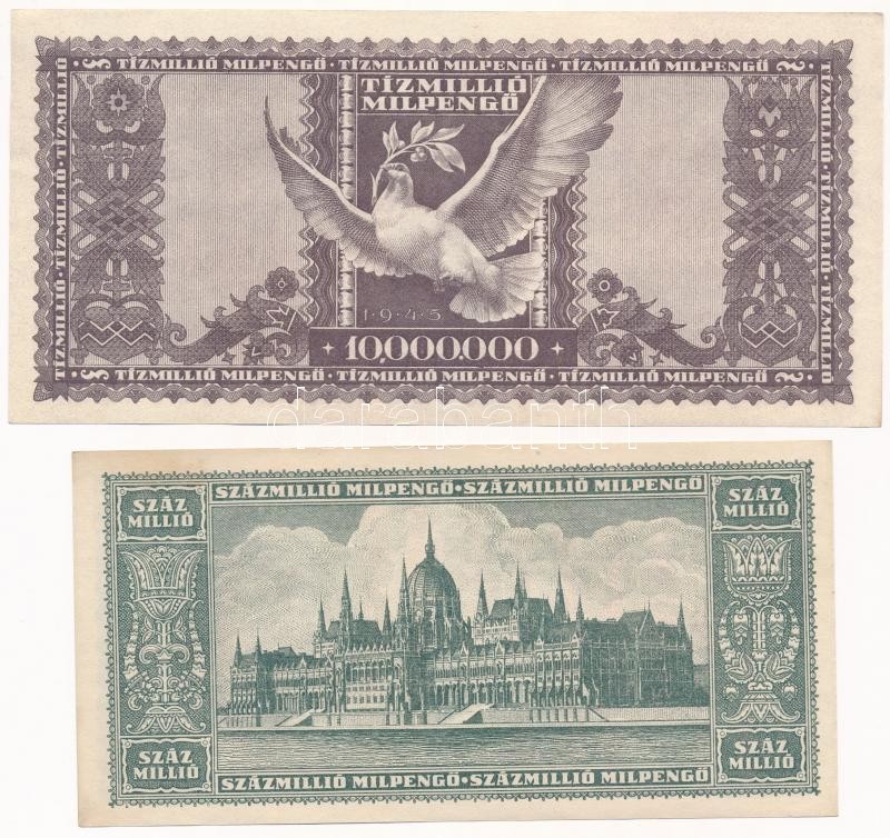 1946. 10.000.000MP + 100.000.000MP T:I-,II Adamo P32, P33 - Image 2